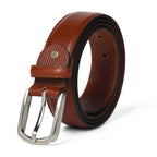 Nawaabi Executive Profile Leather Belt – Crosshatch Light Brown