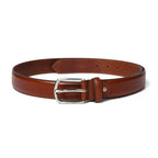 Nawaabi Executive Profile Leather Belt – Crosshatch Light Brown