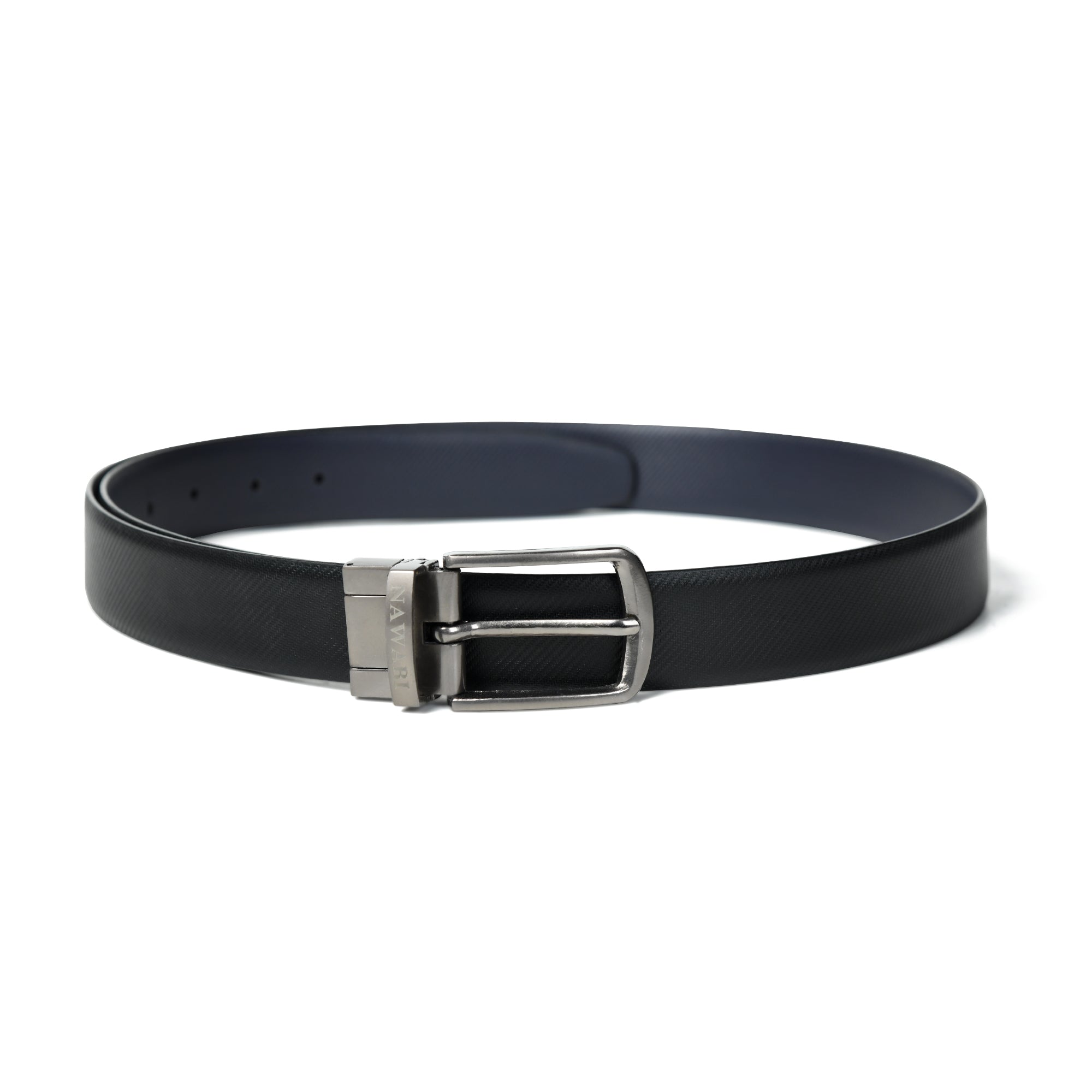 Nawaabi Executive Profile Leather Belt – Lined black