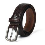 Nawaabi Executive Profile Leather Belt – Antique Dark Brown