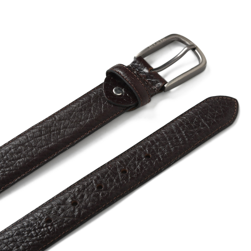 Nawaabi Executive Profile Leather Belt – Antique Dark Brown
