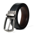 Nawaabi Executive Profile Leather Belt – Pebble Textured Black
