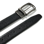 Nawaabi Executive Profile Leather Belt – Pebble Textured Black