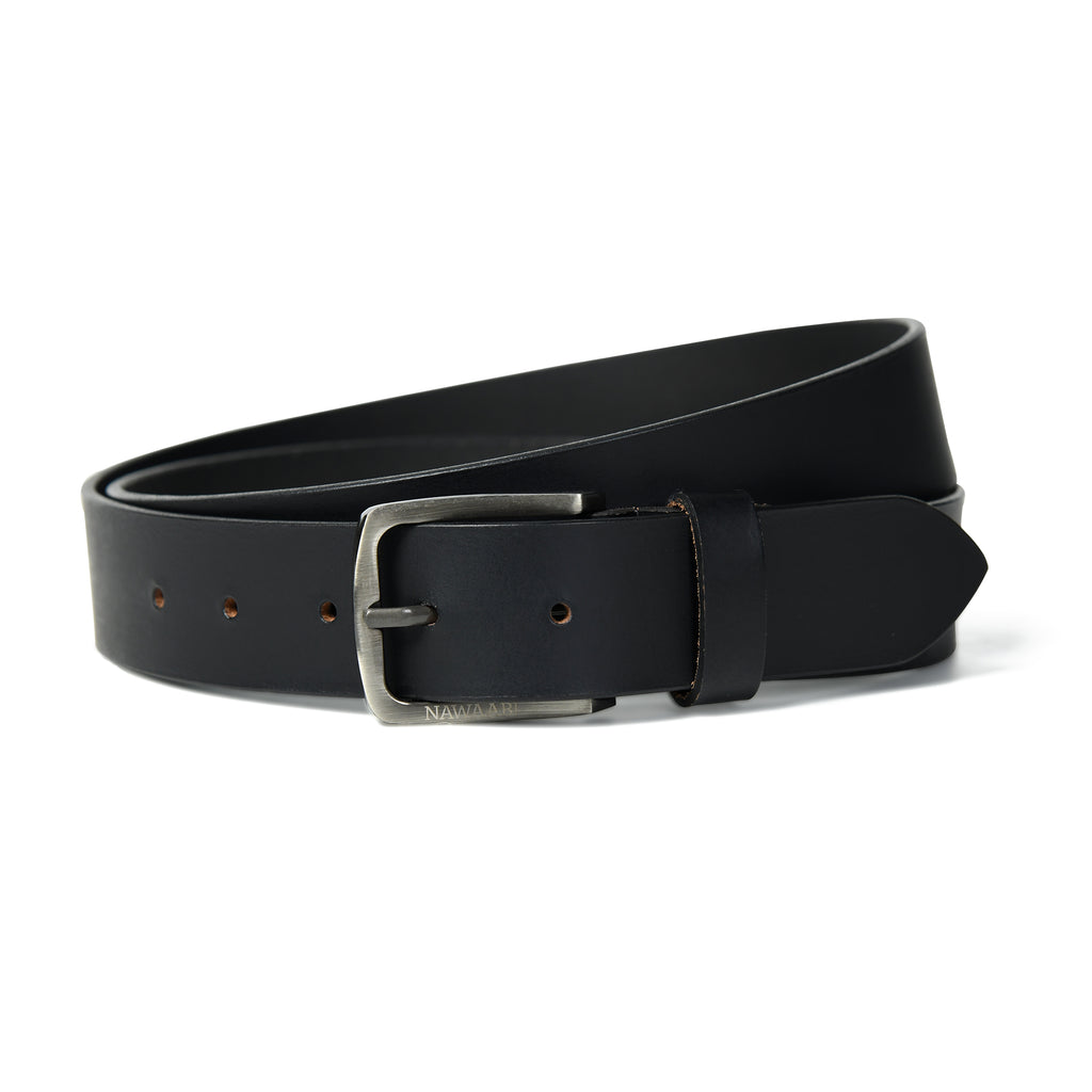 Nawaabi Leather belt - Carbon Black
