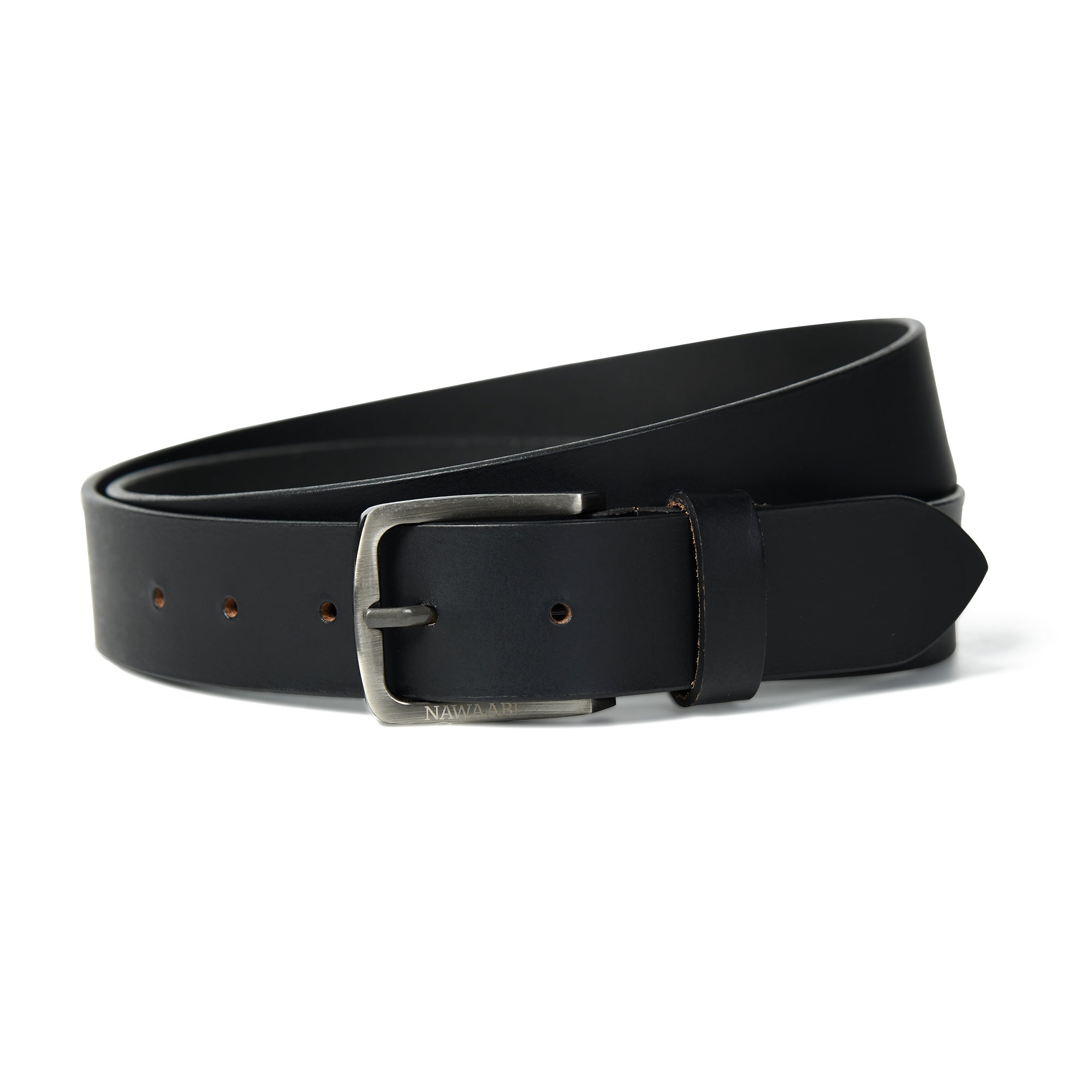 Nawaabi Leather belt - Carbon Black