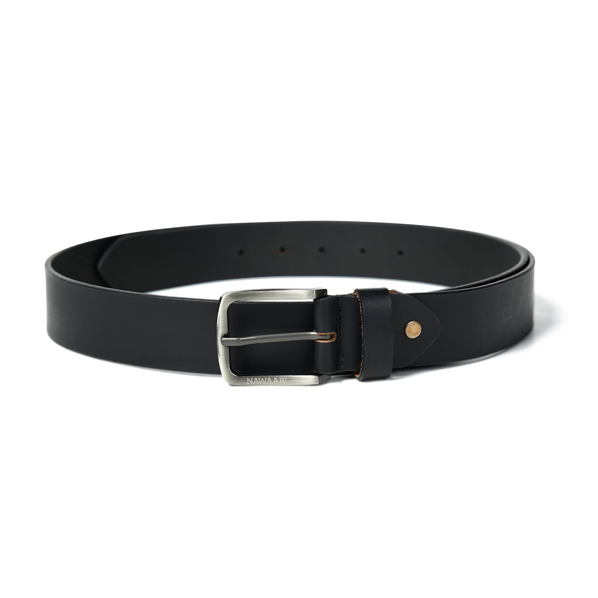 Nawaabi Leather belt - Carbon Black