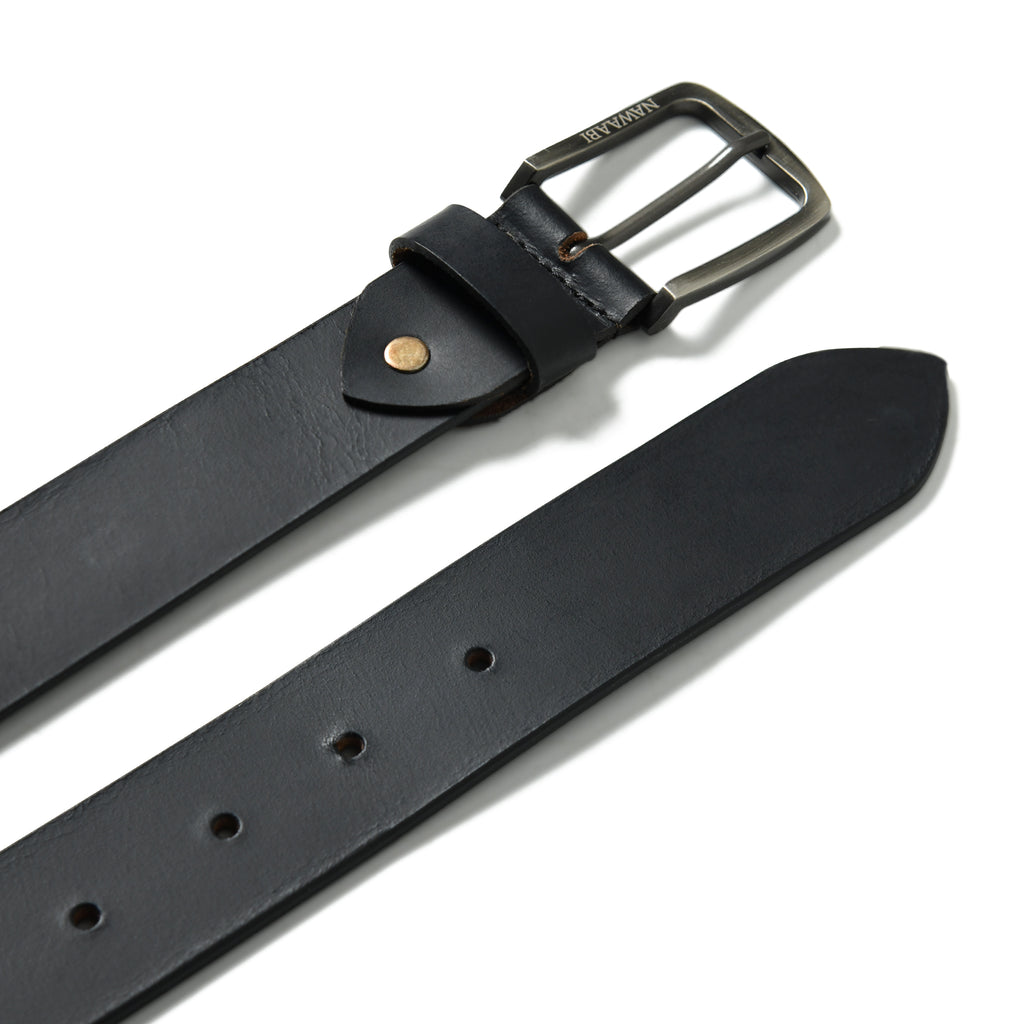 Nawaabi Leather belt - Carbon Black