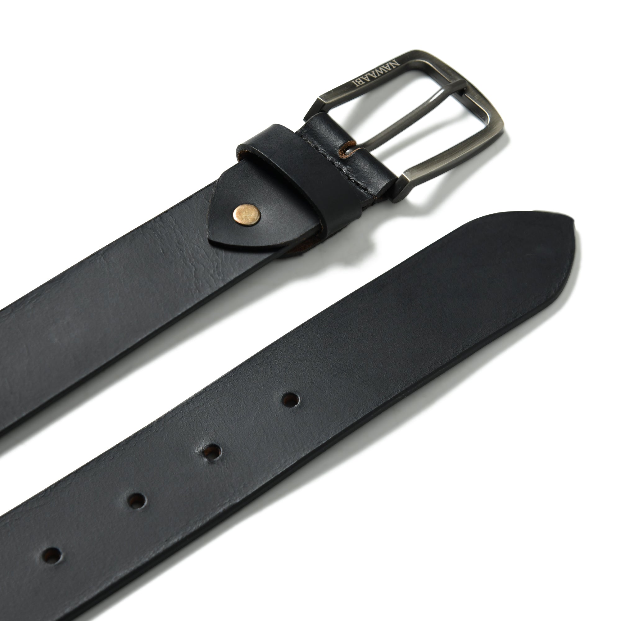 Nawaabi Leather belt - Carbon Black