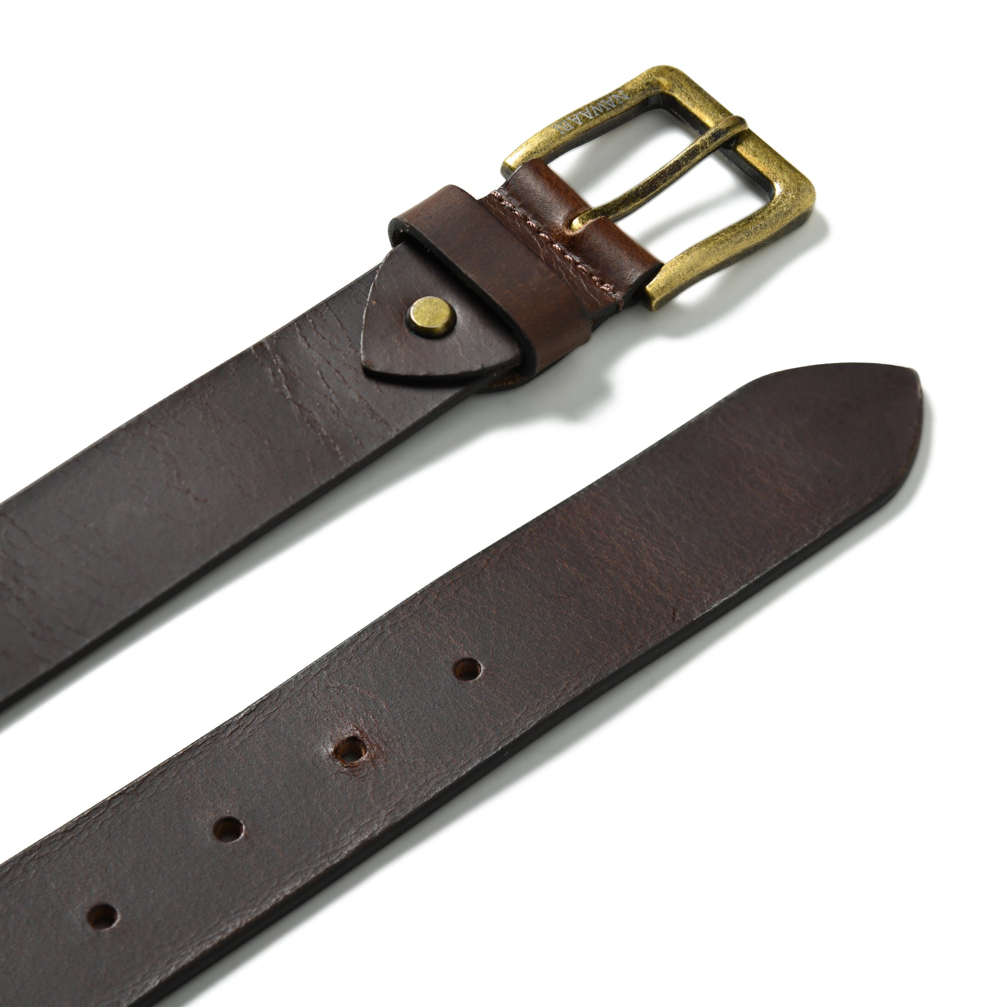 Nawaabi Leather belt - Carbon Brown